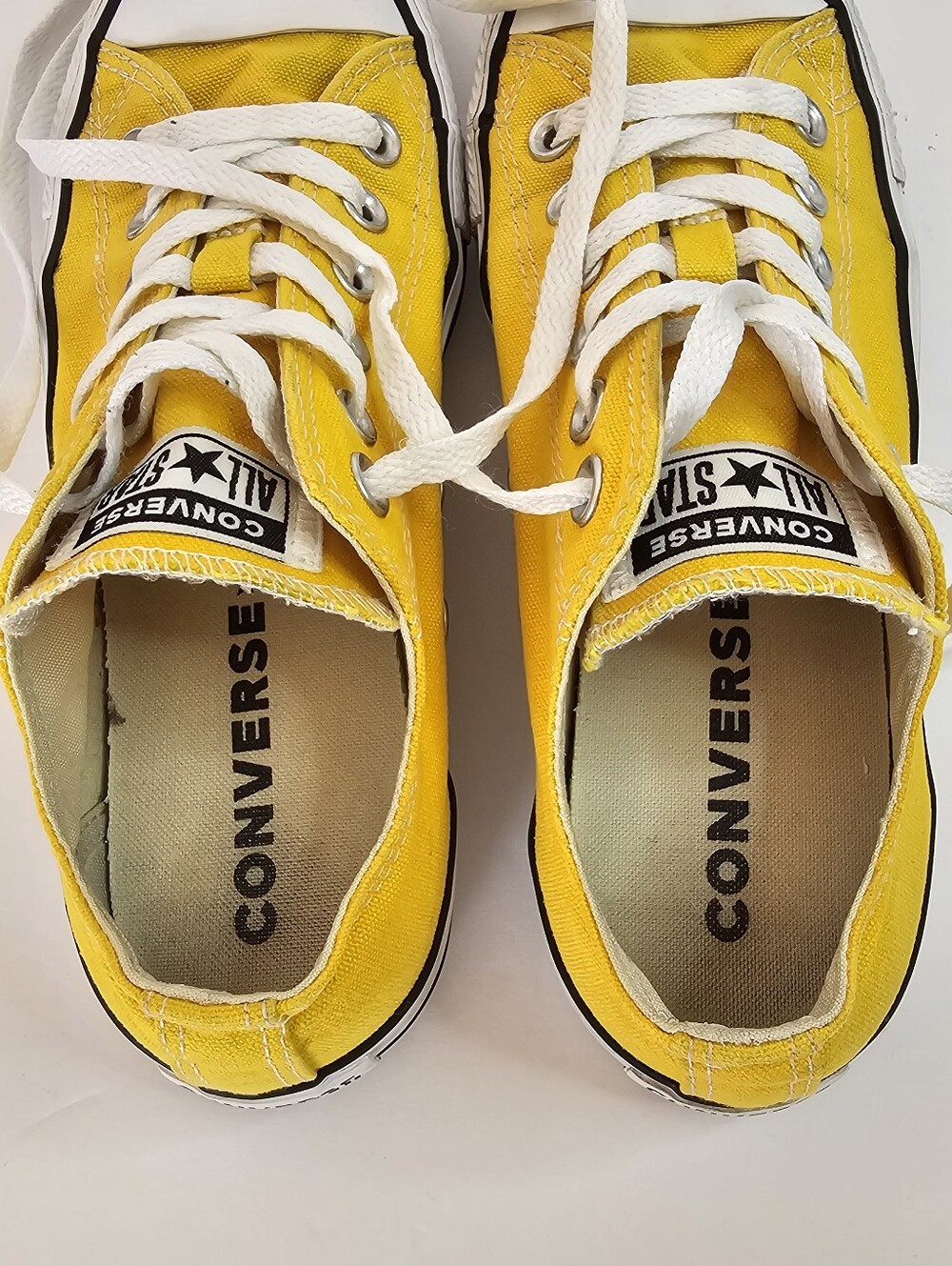 Converse All Star Low Top Chuck Taylor Yellow Sz 7 Streetwear Casual Sneakers - Picture 7 of 10